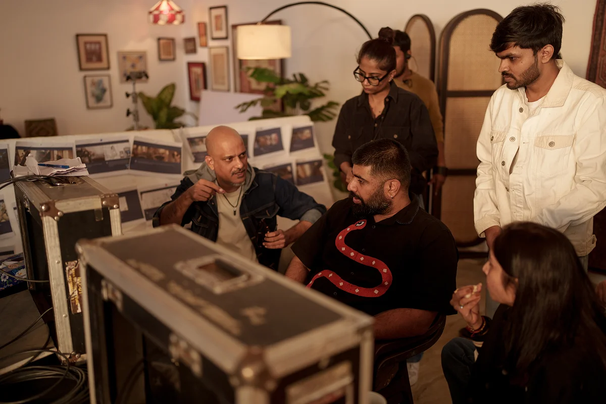 Devang Singh mentoring a commercial ad film crew