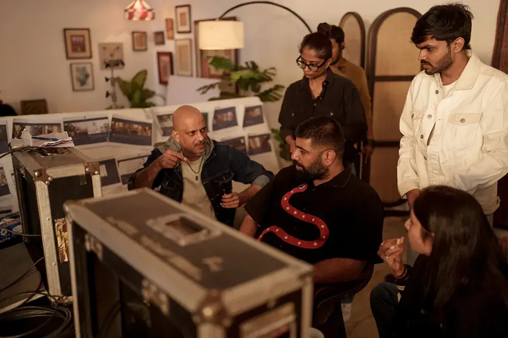 Behind the scenes on the Kohinoor Rice shoot